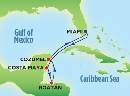 Epic Caribbean Gay cruise map